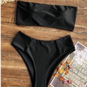 🌿Zaful High Cut Bandeau Bikini Set🌿